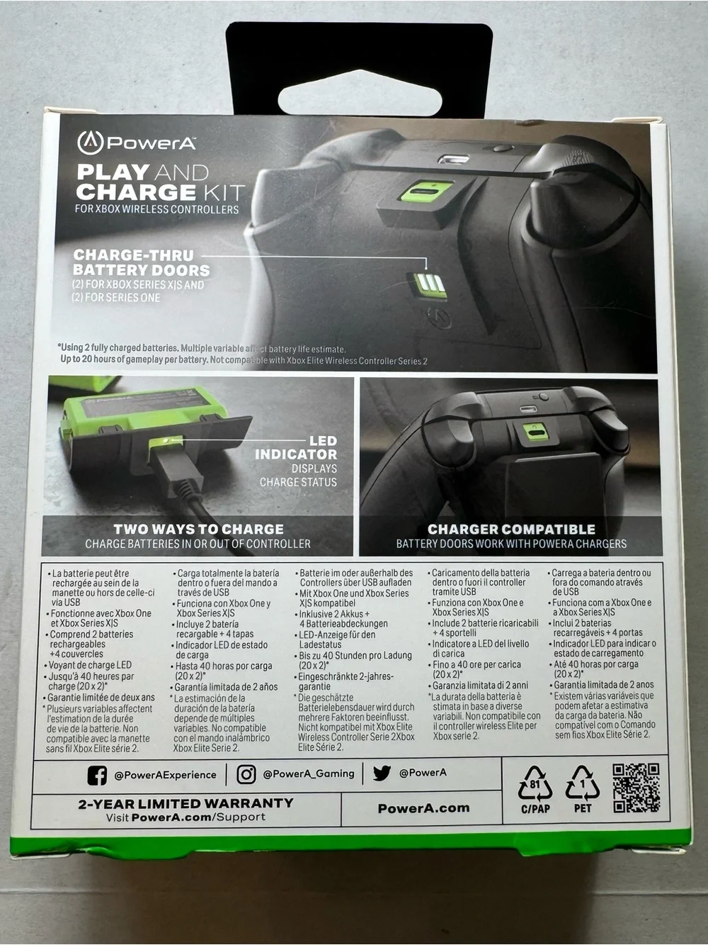 New PowerA Xbox Play & Charge Kit Dual Battery Pack